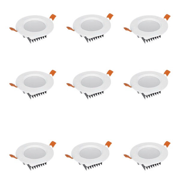 پنل هالوژن توکار 7 وات پارس شعاع توس مدل سولاریس بسته 9 عددی