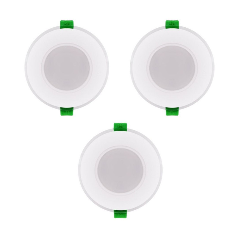 لامپ توکار 9 وات پارس شعاع توس مدل گلاریس دایره‌ای بسته سه عددی